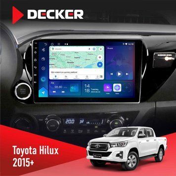 Штатна магнітола Toyota Hilux 2015-2020 Decker D10-007 4x64, DSP, 360, 4G НФ-00009417 фото