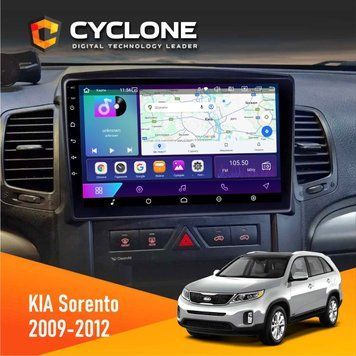 Штатна магнітола KIA Sorento 2009-2012 Cyclone C10-002 2x32, 4G, 2k НФ-00004388 фото