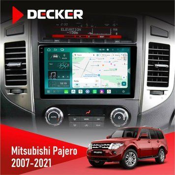 Штатна магнітола Mitsubishi Pajero 2007-2021 Decker D9-004 6x128, DSP 360, 2k НФ-00007368 фото