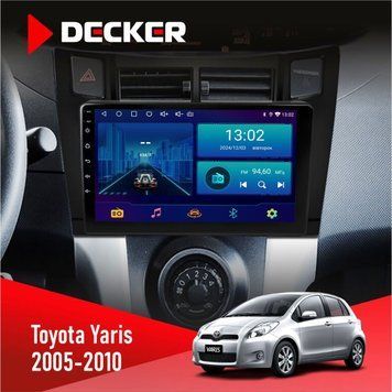 Штатна магнітола Toyota Yaris 2005-2010 Decker D9-002 6x128, DSP, 360 НФ-00003890 фото