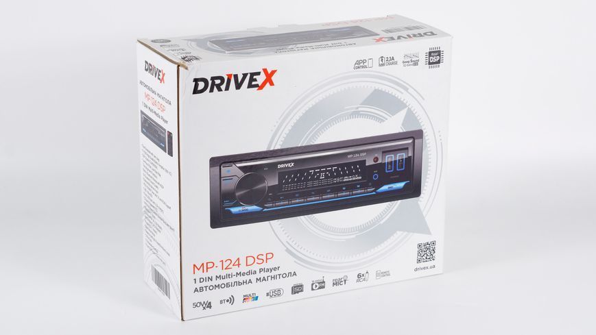 Автомагнітола 1-Din DriveX MP-124 DSP 2,5A 4*50W DX-20726 фото