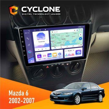 Штатна магнітола Mazda 6 2002-2007 Cyclone C9-008 4x64, DSP НФ-00007657 фото