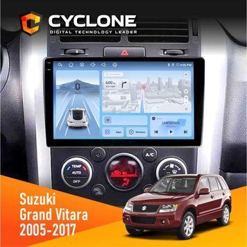 Штатна магнітола Suzuki Grand Vitara 2005-2017 Cyclone C9-009 4x64, DSP, 4G, 2k НФ-00008035 фото