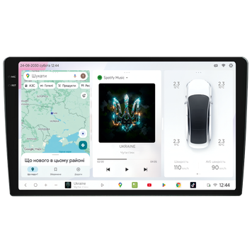 Автомобільний мультимедійний центр 9" з бездротовим CarPlay та Android Auto -S7+ 2K QLED 9" 8x2.7GHz 8x128GB 4G AK7808 AB 50W 360&deg; DSP AK7739 VELVET DX-24000 фото