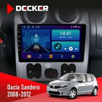 Штатна магнітола Renault Sandero 2007-2011 Decker D9-001 4x64, DSP НФ-00003813 фото