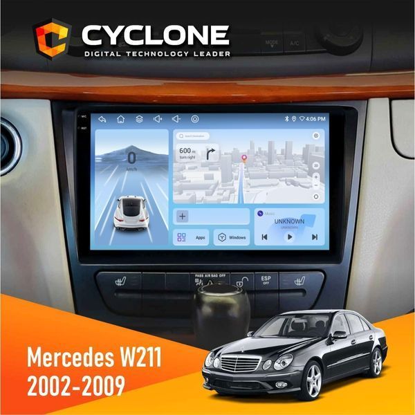 Штатна магнітола Mercedes-Benz E-Class (W211) 2002-2009 AMP Cyclone C9-009 4x64, DSP, 4G, 2k НФ-00007956 фото