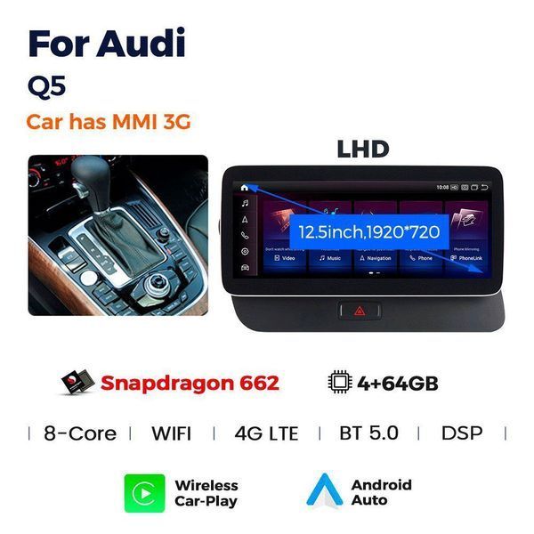 Штатная магнитола AMS Audi Q5 2009-2018 MMI 3G 4+64Gb 12.3" AR-95948 фото