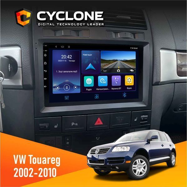 Штатна магнітола Volkswagen Touareg 2002-2010 Cyclone C9-006 4x64, DSP, DVR НФ-00002945 фото