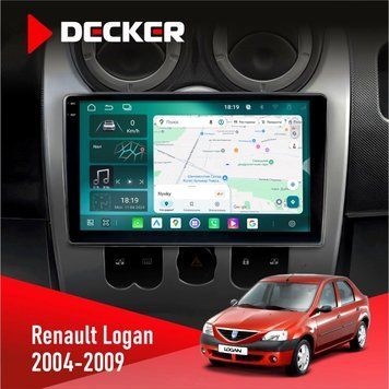 Штатна магнітола Renault Logan 2004-2007 Decker D9-004 6x128, DSP 360, 2k НФ-00007408 фото