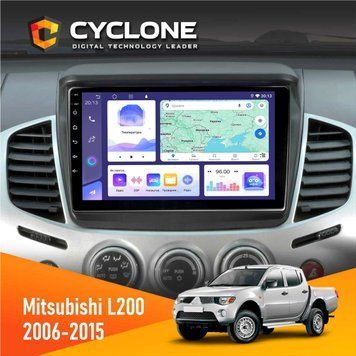 Штатна магнітола Mitsubishi L200 2006-2015 Cyclone C9-008 4x64, DSP НФ-00007064 фото