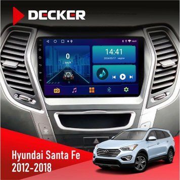 Штатна магнітола Hyundai Santa Fe 2012-2018 CAN Decker D9-002 6x128, DSP, 360 НФ-00003617 фото