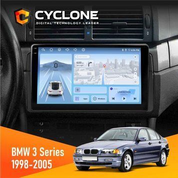 Штатна магнітола BMW 3 Series (E46) 1998-2005 Радіо модуль Cyclone C9-009 4x64, DSP, 4G, 2k НФ-00007807 фото