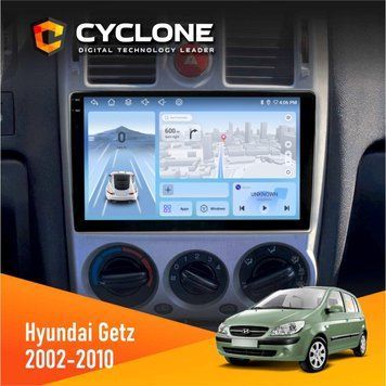 Штатна магнітола Hyundai Getz 2002-2010 Cyclone C9-009 4x64, DSP, 4G, 2k НФ-00007860 фото
