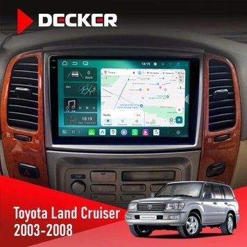 Штатна магнітола Toyota Land Cruiser (100) 2003-2008 Decker D10-004 6x128, DSP, 360, 2k НФ-00007572 фото