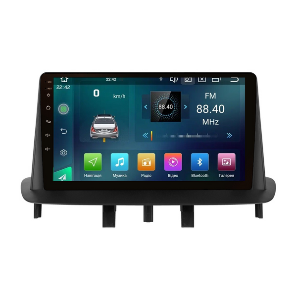 Штатна магнітола Cyclone C9 CPL GSM. 2+32GB. CARPLAY. 4G Renault Fluence 2009-2017 з малим екраном AR-815130 фото