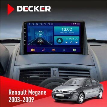 Штатна магнітола Renault Megane II 2003-2009 Decker D9-001 4x64, DSP НФ-00003789 фото
