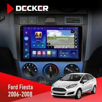 Штатна магнітола Ford Fiesta 2006-2008 Decker D9-005 4x64, DSP, 360, 4G, 2k НФ-00008190 фото