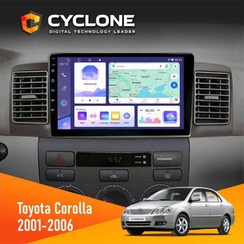 Штатна магнітола Toyota Corolla 2001-2006 Cyclone C9-011 4x64, DSP НФ-00009065 фото