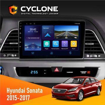 Штатна магнітола Hyundai Sonata 2015-2017 CAN Cyclone C9-006 4x64, DSP, DVR НФ-00002353 фото
