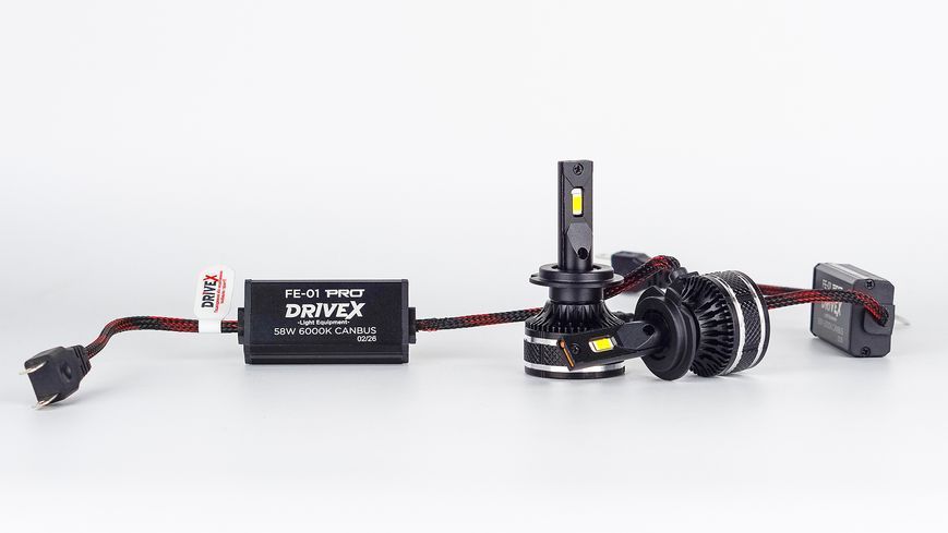 Світлодіодні лампи DriveX FE-01 PRO H7 58W CAN 9-32V 6K DX-23588 фото