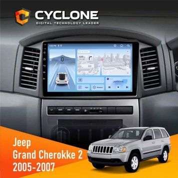 Штатна магнітола Jeep Grand Cherokee 2005-2007 Big Screen Cyclone C10-012 4x64 DSP 4G НФ-00008807 фото