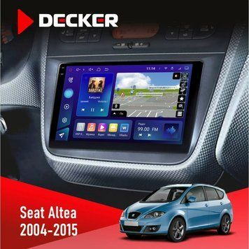 Штатна магнітола Seat Altea 2004-2015 Decker D9-005 4x64, DSP, 360, 4G, 2k НФ-00008395 фото