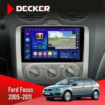 Штатна магнітола Ford Focus 2 2005-2011 Decker D9-005 4x64, DSP, 360, 4G, 2k НФ-00008188 фото