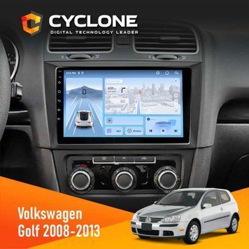 Штатна магнітола Volkswagen Golf 2008-2013 Cyclone C9-012 4x64 DSP 4G НФ-00009106 фото