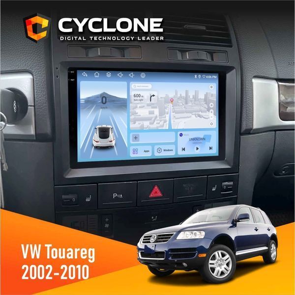 Штатна магнітола Volkswagen Touareg 2002-2010 Cyclone C9-009 4x64, DSP, 4G, 2k НФ-00008073 фото
