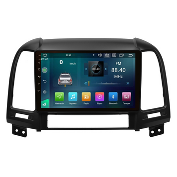 Штатна магнітола Cyclone C9 CPL GSM. 2+32GB. CARPLAY. 4G Hyundai Santa Fe 2006-2012 AR-811340 фото