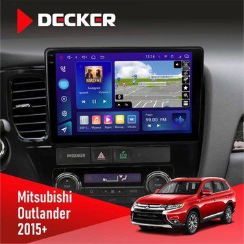 Штатна магнітола Mitsubishi Outlander 2015+ Decker D10-005 4x64, DSP, 360, 4G, 2k НФ-00008320 фото