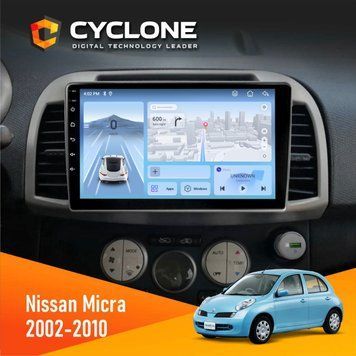 Штатна магнітола Nissan Micra 2002-2010 Cyclone C9-012 4x64 DSP 4G НФ-00008956 фото