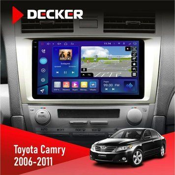 Штатна магнітола Toyota Camry 40 2006-2011 AMP Decker D9-005 4x64, DSP, 360, 4G, 2k НФ-00008459 фото