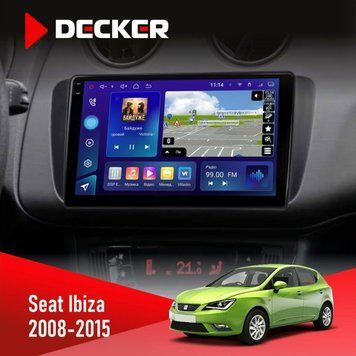 Штатна магнітола Seat Ibiza 2008-2015 Decker D9-005 4x64, DSP, 360, 4G, 2k НФ-00008394 фото