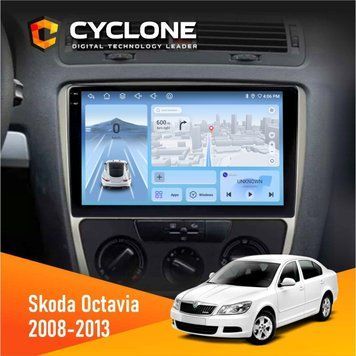Штатна магнітола Skoda Octavia A5 2008-2013 Silver Cyclone C10-005 4x64, 4G, DSP, 2k НФ-00007757 фото