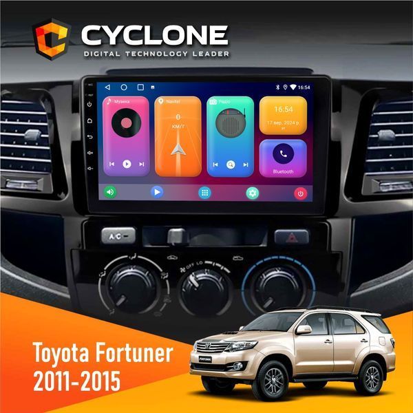 Штатна магнітола Toyota Fortuner 2011-2015 Cyclone C9 CPL 2x32 НФ-00004079 фото
