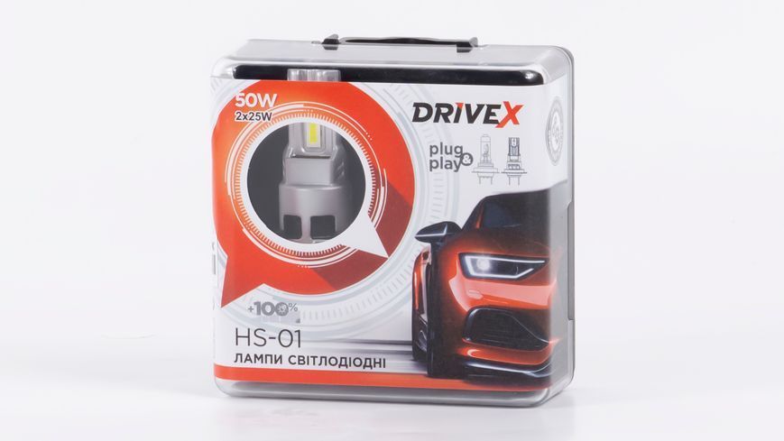 Світлодіодні лампи DriveX HS-01 H7 50W (2x25W) 6000K DX-3328 фото