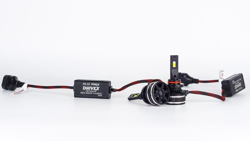 Світлодіодні лампи DriveX FE-01 PRO HB3/9005 58W CAN 9-32V 6K DX-23590 фото