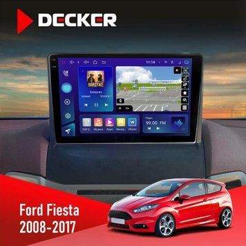 Штатна магнітола Ford Fiesta 2008-2017 Decker D9-005 4x64, DSP, 360, 4G, 2k НФ-00008189 фото