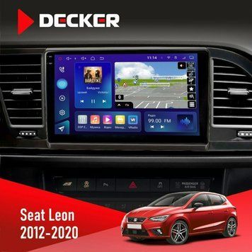 Штатна магнітола Seat Leon 2012-2020 Decker D9-005 4x64, DSP, 360, 4G, 2k НФ-00008392 фото
