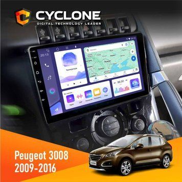 Штатна магнітола Peugeot (3008) 2009-2016 Climate Cyclone C9-008 4x64, DSP НФ-00007092 фото