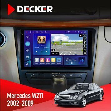 Штатна магнітола Mercedes-Benz E-Class (W211) 2002-2009 AMP Decker D9-005 4x64, DSP, 360, 4G, 2k НФ-00008304 фото