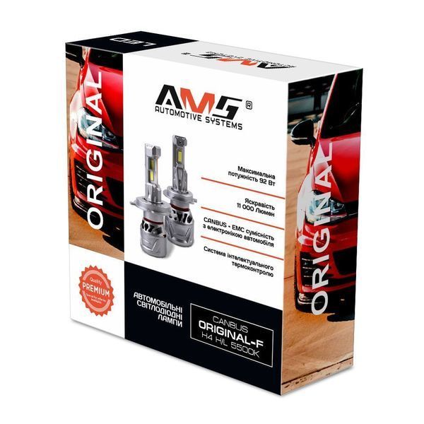 LED автолампи AMS ORIGINAL-F H4 H/L 5500K CANBUS AR-109060 фото