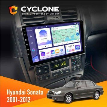 Штатна магнітола Hyundai Sonata (EF) 2001-2012 Cyclone C9-008 4x64, DSP НФ-00007022 фото