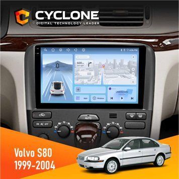 Штатна магнітола Volvo S80 1999-2004 Cyclone C9-009 4x64, DSP, 4G, 2k НФ-00008075 фото