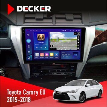 Штатна магнітола Toyota Camry 2015-2018 EU Decker D10-005 4x64, DSP, 360, 4G, 2k НФ-00008441 фото