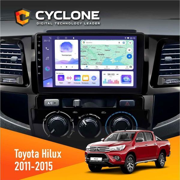 Штатна магнітола Toyota Fortuner, Hilux 2011-2015 (9") Cyclone C9-008 4x64, DSP НФ-00007158 фото