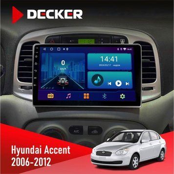 Штатна магнітола Hyundai Accent 2006-2012 Decker D9-001 4x64, DSP НФ-00003574 фото