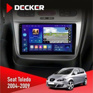 Штатна магнітола Seat Toledo 2004-2009 Decker D9-005 4x64, DSP, 360, 4G, 2k НФ-00008391 фото