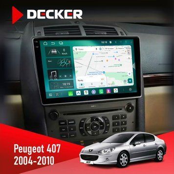 Штатна магнітола Peugeot 407 2004-2010 Decker D9-004 6x128, DSP 360, 2k НФ-00007397 фото